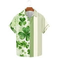 thumbnail image 1 of cllios Funny St Patricks Day Shirt Mens Hawaiian Shirts Short Sleeve Lucky Tshirts Casual Button Down Shamrock Printed Party Top Summer Shirts for Men, 1 of 5