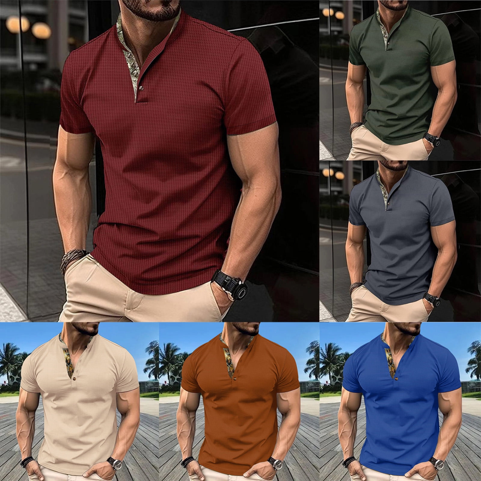 Cllios Golf Shirts For Men Waffle Short Sleeve Tshirts Moisture Wicking cllios-golf-shirts-for-men-waffle-short-sleeve-tshirts-moisture-wicking