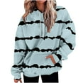 thumbnail image 1 of cllios Hoodies for Women Casual Color Block Top Comfy Novelty Drawstring Pullover Sweatshirt Long Sleeve Plus Size Shirt Blouse, 1 of 4