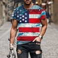 thumbnail image 1 of cllios Independence Day Shirts for Men Big and Tall 4th of July Patriotic Shirt American Flag Short Sleeve Graphic Tees Summer Round Neck Workout Tops, 1 of 5