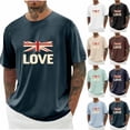 thumbnail image 1 of cllios Independence Day Shirts for Men Summer Patriotic Red White and Blue Graphic Tees Classic Round Neck Tops Streetwear Short Sleeve T Shirt S-5XL, 1 of 5