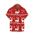 thumbnail image 1 of cllios Men Christmas Shirts Plus Size,Ugly Christmas Hawaiian Shirts Hawaiian Tropical Snowflakes Xmas Holiday Party Tops Vacation Beach Short Sleeve Party Shirts, 1 of 5