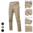 thumbnail image 1 of cllios Men Outdoor Hiking Cargo Pants Quick Dry Flat Front Work Pants Solid Color Lightweight Straight Leg Trousers with Multi Pockets Khaki XS, 1 of 9
