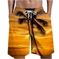 thumbnail image 1 of cllios Men's 3D Hawaiian Print Beach Shorts Lightweight Drawstring Swim Trunk Summer Casual Quick Drying Holiday Swim Short for Teen Boys, 1 of 4