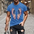 thumbnail image 1 of cllios Men's 4th of July Shirts Patriotic American Flag T Shirts Big and Tall Short Sleeve Workout Tee Shirts Independence Day Round Neck Muscle Gym Tops, 1 of 5