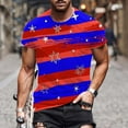 thumbnail image 1 of cllios Men's 4th of July Shirts Patriotic American Flag Graphic Tees Stylish Crewneck Top Soft Short Sleeve T Shirt, 1 of 5