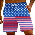 thumbnail image 1 of cllios Men's 4th of July Swim Trunks Quick Dry American Flag Board Shorts Independence Day Patriotica Surfing Shorts Bathing Suits Swimwear, 1 of 5