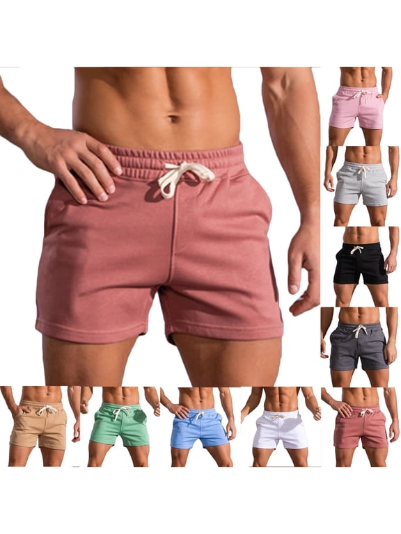 Men's 5 Inch Inseam Workout Shorts Athletic Gym Shorts Bodybuilding Short Shorts Casual Running Shorts