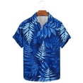 thumbnail image 1 of cllios Men's Beach Shirt Big and Tall Hawaiian Shirts for Men Tropical Floral Printed Bowling Tshirts Comfy Short Sleeve T-Shirts Casual Button Down Aloha Party Tops, 1 of 5