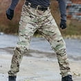 thumbnail image 1 of cllios Men's Camo Cargo Pants Big and Tall Military Combat Trousers Multi Pockets Outdoor Stretch Waterproof Tactical Pants Lightweight Hiking Trouser Work Pants for Men Khaki S, 1 of 4
