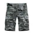 thumbnail image 1 of cllios Men's Camo Cargo Shorts Casual Classic Fit Work Shorts Lightweight Athletic Shorts with Multi Pockets Gifts for Men Gray,34, 1 of 3