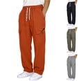 thumbnail image 1 of cllios Men's Cargo Jogger Pants Elastic Waist Loose Ankle Cuffed Trousers with Flap and Zipper Pockets Solid Color Streetwear Pant s-5xl, 1 of 9