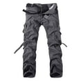 thumbnail image 1 of cllios Men's Cargo Pants Big and Tall Multi Pockets Pants Work Combat Trousers Lounge Workwear Cargo Pants, 1 of 2