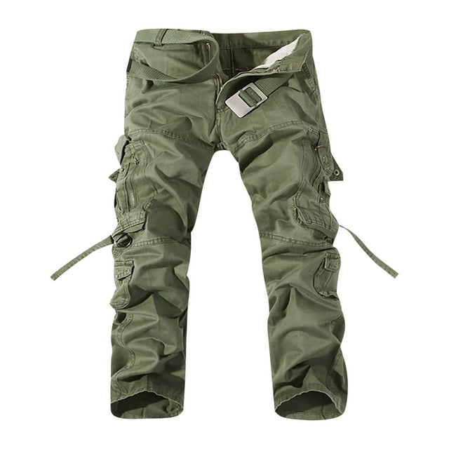 cllios Men's Cargo Pants Big and Tall Multi Pockets Pants Work Combat ...