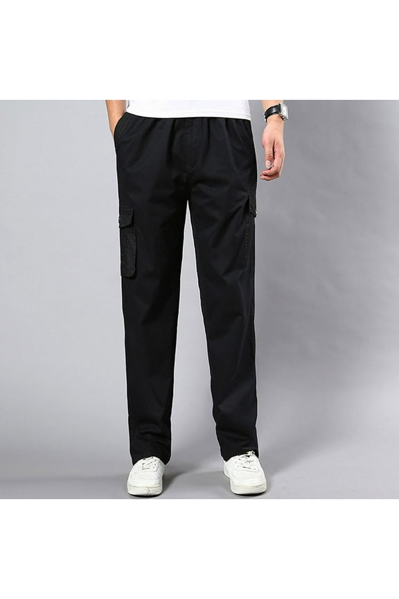 Men's Cargo Pants Big and Tall Work Pants Outdoor Military Trousers Classic Jogger Cargo Pants Multi Pockets
