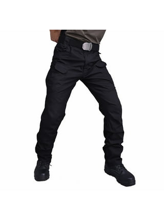 JYYYBF Men Outdoor Cargo Pant Lightweight Tactical Pant Hiking Jogger  Classic Fit Multi Pockets Navy L