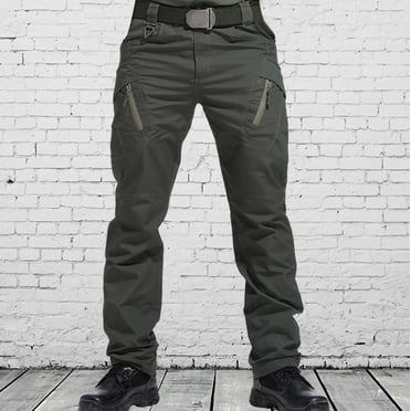 cllios Men's Cargo Pants Relaxed Fit Work Pants Outdoor Work Trousers Lounge Straight Leg Cargo Pants Multi Pockets