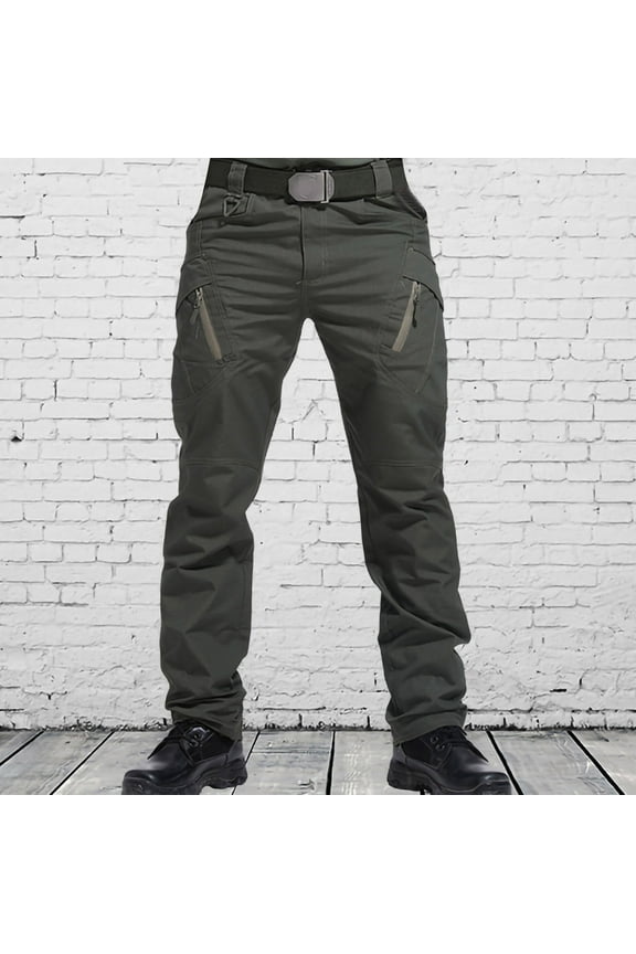 Mens Cargo Pants Relaxed Fit Casual Pants Outdoor Combat Trousers Comfortable Camping Cargo Pants Multi Pockets
