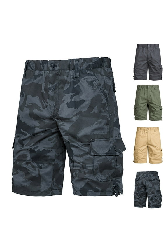 Men's Cargo Shorts Big and Tall Multi Pockets Shorts Work Combat Shorts Running Workwear Cargo Shorts