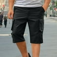 thumbnail image 1 of cllios Men's Cargo Shorts Big and Tall Summer Casual Shorts Gym Beach Cargo Shorts with Multi Pockets Gifts for Men Black,XL, 1 of 7