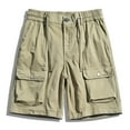 thumbnail image 1 of cllios Men's Cargo Shorts Big and Tall with Multi Pockets Casual Work Shorts Workwear Athletic Shorts Fathers Day Gift Ideas Khaki,XXXXL, 1 of 5