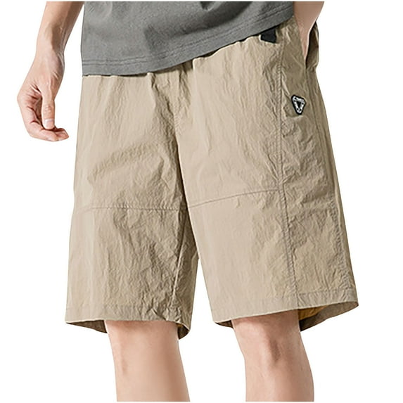 cllios Men's Cargo Shorts Casual Classic Fit Work Shorts Lightweight Athletic Shorts with Multi Pockets Cargo Shorts for Men Under $10 Khaki,XXL
