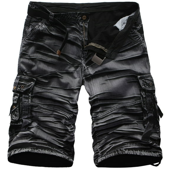 cllios Men's Cargo Shorts Outdoor Hiking Work Shorts Comfortable Workout Cargo Shorts with Multi Pockets Gifts for Men White,XL