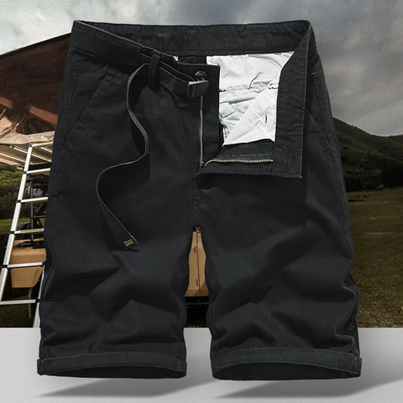 cllios Men's Cargo Shorts Summer Casual Shorts Gym Utility Cargo Shorts with Multi Pockets Fathers Day Gift Ideas Black,M