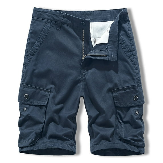 cllios Men's Cargo Shorts Summer Casual Shorts Gym Workout Cargo Shorts with Multi Pockets Fathers Day Gift Ideas Blue,M