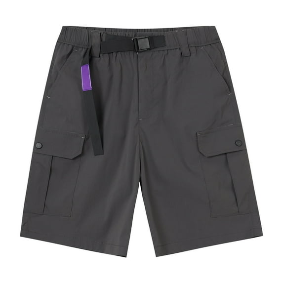 cllios Men's Cargo Shorts Summer Casual Work Shorts Comfortable Travel Cargo Shorts with Multi Pockets Fathers Day Gift Ideas Gray,L