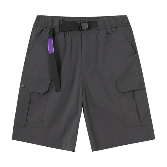 cllios Men's Cargo Shorts Summer Casual Work Shorts Comfortable Travel Cargo Shorts with Multi Pockets Fathers Day Gift Ideas Gray,L