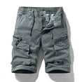 thumbnail image 1 of cllios Men's Cargo Shorts Summer Casual Work Shorts Lightweight Utility Cargo Shorts with Multi Pockets Cargo Shorts for Men Under $5 Gray,32, 1 of 3