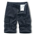 thumbnail image 1 of cllios Men's Cargo Shorts Summer Work Shorts Comfortable Athletic Shorts with Multi Pockets Fathers Day Gift Ideas Blue,L, 1 of 3
