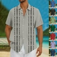 thumbnail image 1 of cllios Men's Casual Linen Shirts Short Sleeve Button Down Shirt Summer Tropical Floral Hawaiian Shirts for Men Big and Tall Beach Holiday Tops, 1 of 6