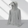 thumbnail image 1 of cllios Men's Hooded Sun Protection Shirt Full Zip Cooling Shirt Jacket with Neck Face Cover Summer Hoodie for Climbing Hiking Cycling Outdoor Performance Shirt, 1 of 4