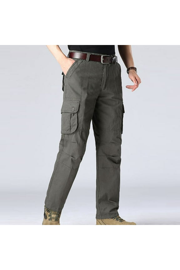 Men's Military Cargo Pants Tactical Pants Ripstop Lightweight Cotton Stretch Work Trousers Outdoor Hiking Pants with Pockets