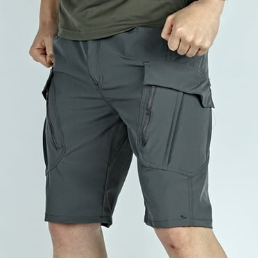 cllios Men's Outdoor Tactical Shorts Multi Pockets Military Work Work Short Pants 5 Inch Hiking Shorts with Zipper Button