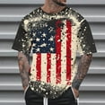 thumbnail image 1 of cllios Men's Patriotic Tee Shirts,Big and Tall 4th of July T Shirts for Men Vintage American Flag Graphic Tees Summer Casual Short Sleeve Crewneck Tops Sales Today, 1 of 5