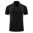 thumbnail image 1 of cllios Men's Quick Dry Golf Shirts Solid Color Button T Shirts Short Sleeve Turndown Athletic Shirts Lightweight Moisture Wicking Workout Tops, 1 of 3