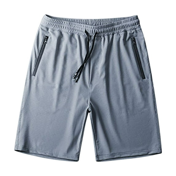 cllios Men's Shorts Casual Fitness Running Stretch Yoga Pant Soft Sweatshorts Zipper Pocket Drawstring Gym Workout Shorts