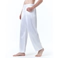thumbnail image 1 of cllios Men's Silk Satin Pajama Pants Soft Long Sleep Bottoms Pj Lounge Pant with Pockets, 1 of 7