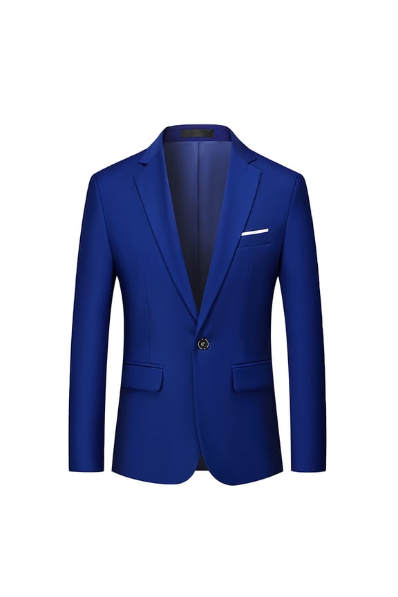 Men's Sport Coats & Blazers Solid Tuxedo Blazers Jacket Business Formal Suits Slim Fit One Button Blazers Wedding Party Homecoming Suits for Men Big and Tall