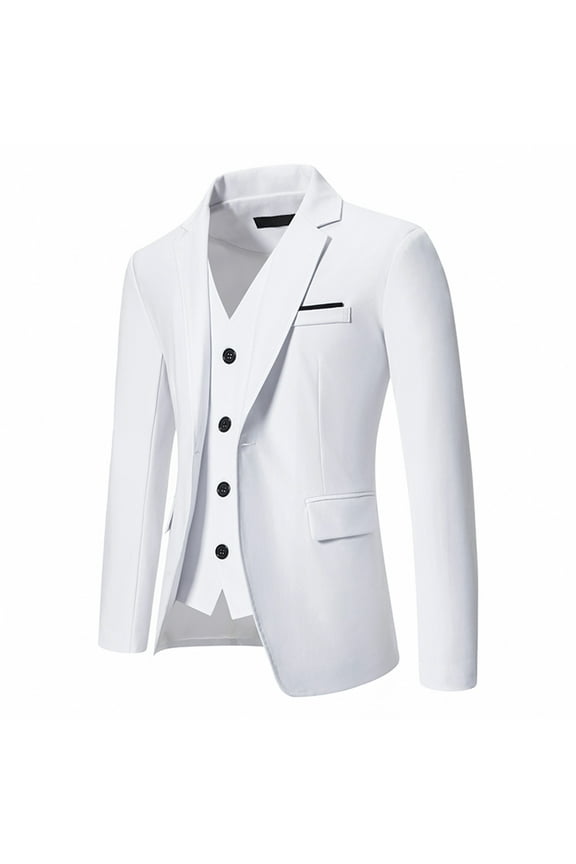 Men's Sport Coats & Blazers Solid Tuxedo Blazers Jacket Slim Fit Lapel Notched Business Suits Wedding Party Homecoming Suits for Men