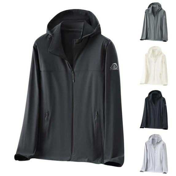 cllios Men's Sun Protection Shirts UV SPF UPF 50+ Long Sleeve Rash Guard Fishing Running Quick Dry Lightweight Jacket Big and Tall Sun Shirts for Men
