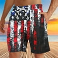 thumbnail image 1 of cllios Mens American Flag Bathing Suit 4th of July Swim Trunks Quick Dry Elastic Waist Drawstring Board Shorts Independence Day Patriotic Beach Shorts, 1 of 4