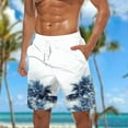thumbnail image 1 of cllios Mens Beach Shorts Clearance,Men's Swim Trunks no Liner 9 Inch Quick Dry Bathing Suit Hawaiian Swimsuits Tropical Beach Shorts with Pockets, 1 of 5