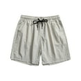 thumbnail image 1 of cllios Mens Big and Tall Beach Shorts Basic Solid Color Quick Dry Swim Trunks Lightweight Drawstring Elastic Bathing Suits Swimwear with Pockets Gray L, 1 of 2