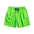 thumbnail image 1 of cllios Mens Big and Tall Beach Shorts Basic Solid Color Quick Dry Swim Trunks Lightweight Drawstring Elastic Bathing Suits Swimwear with Pockets Green XL, 1 of 2