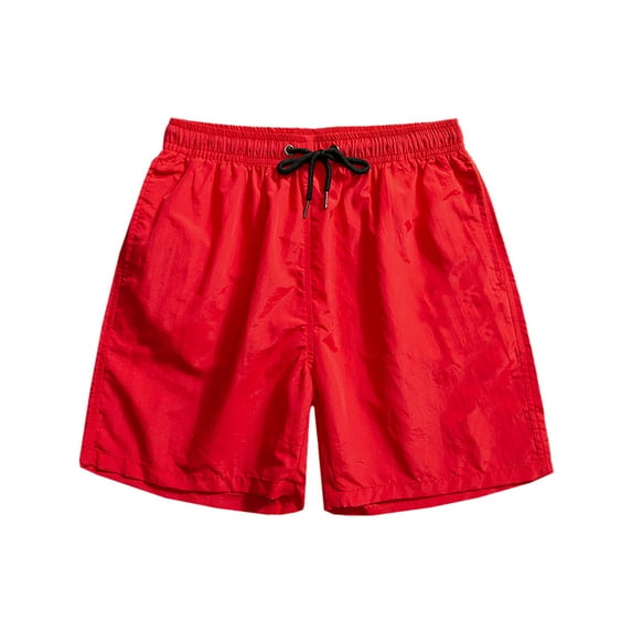 cllios Men's Casual Shorts 5 Inch Elastic Waisted Drawstring Lightweight Summer Beach Shorts Quick Dry Swim Trunks with Pockets