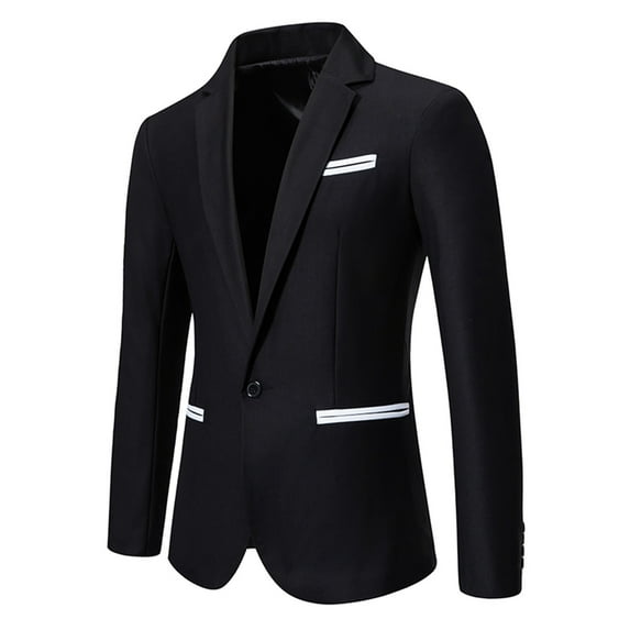 cllios Mens Blazer Jacket Notched Lapel Suit Slim Fit One Button Long Sleeve Blazers Lightweight Business Daily Suit Jacket Dinner Prom Party Suit Blazer Jackets